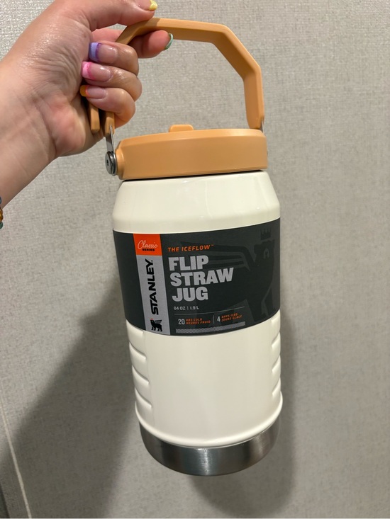 Stanley Other - Stanley Flip Straw Jug in Cream with Tan Handle